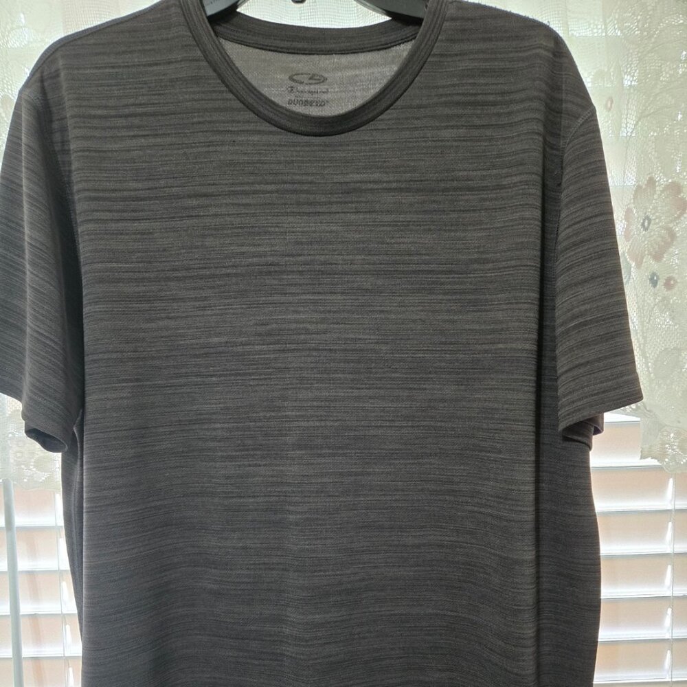 Mens Champion Duo Dry Gray/Black Tee Sz. XL